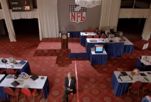 Custom carpet for ESPN documentary on the NFL