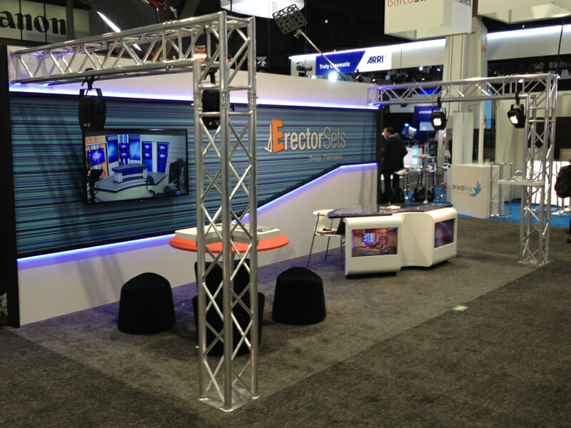 Erector Sets National Association of Broadcasters trade show exhibit