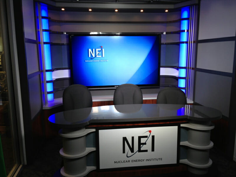 Anchor desk for Nuclear Energy Institute